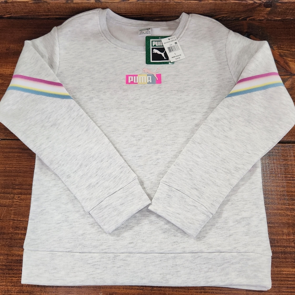NWT Puma Pull Over Sweatshirt Girls Size Large 12-14